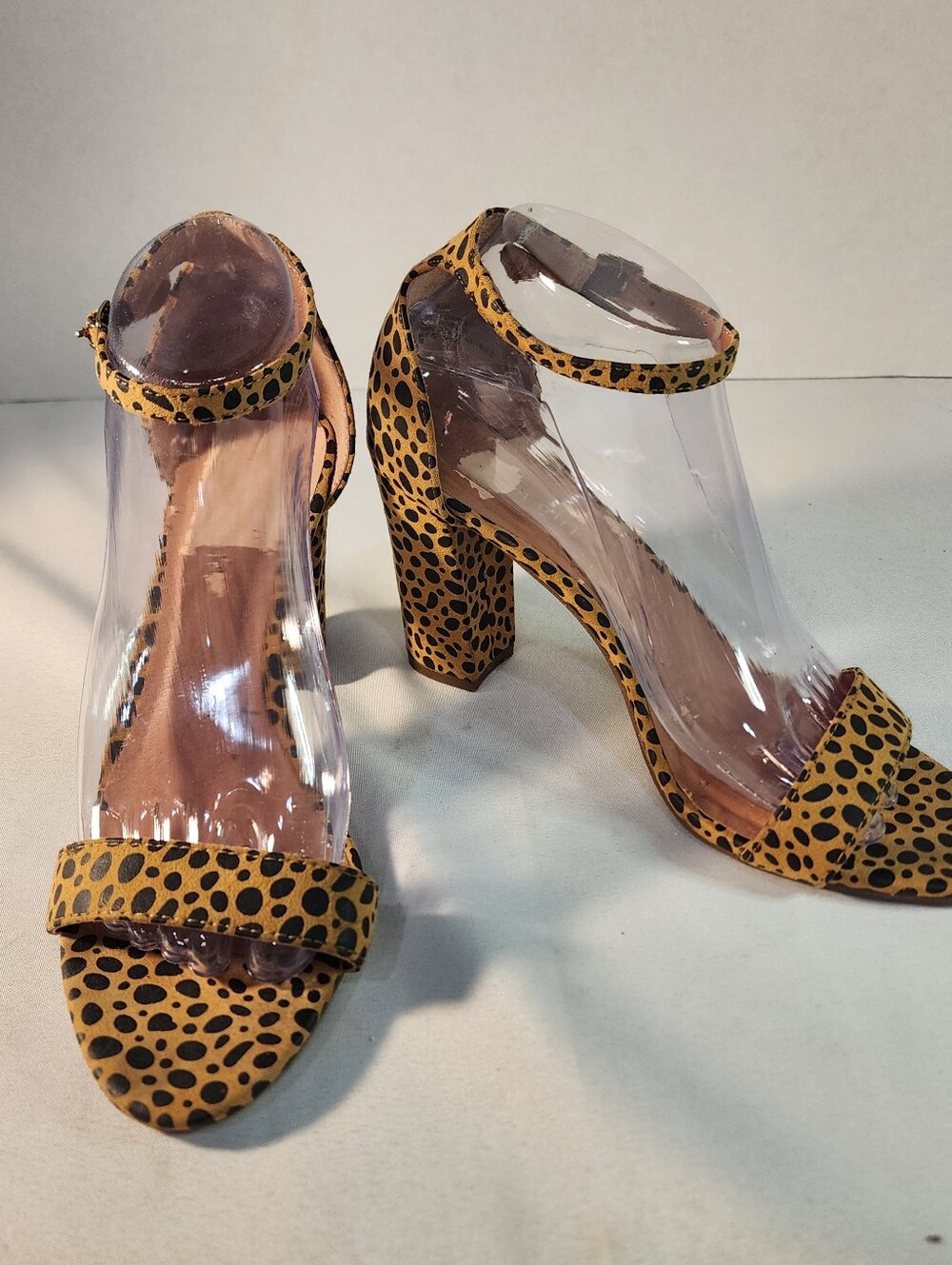 Madden Girl Leopard Print Chunky Block Heels Size 8.5